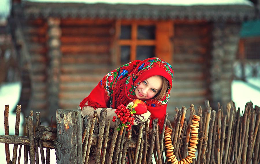 Sexy girl Women in Slavic costumes in Hamamatsu